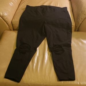 Distressed black leggings